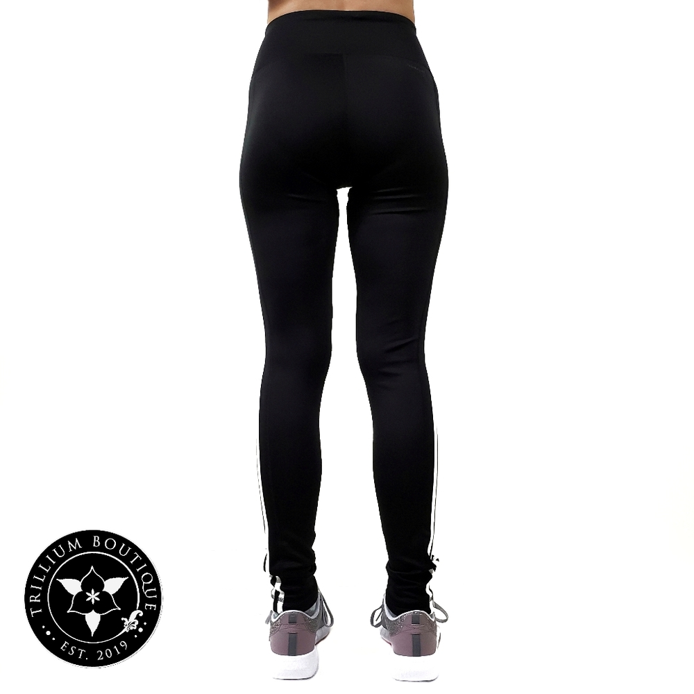 BUNDLE Adidas Climalite 3 Stripe Tights & Crewneck - Picture 16 of 16